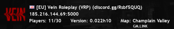 [EU] Vein Roleplay (VRP) (discord.gg/Rsbf5QUQ)