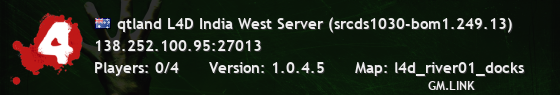 qtland L4D India West Server (srcds1030-bom1.249.13)