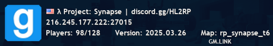 λ Project: Synapse | discord.gg/HL2RP
