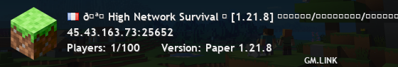 🪓 High Network Survival ◆ [1.21.8] ᴄᴀꜱɪɴᴏ/ᴅᴜɴɢᴇᴏɴꜱ/ᴄᴜꜱᴛᴏᴍ ᴇɴᴄʜᴀɴᴛꜱ