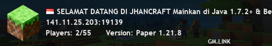 JhanCraft | Multi-Version & Cross-Play Java (1.7.2 - Latest) /Bedrock (1.21.90 - Latest)