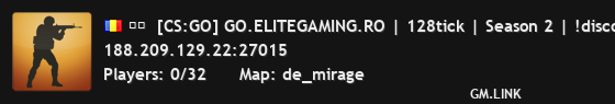 ❄️  [CS:GO] GO.ELITEGAMING.RO | 128tick | Season 2 | !discord