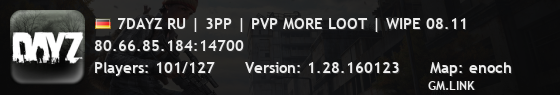 7DAYZ RU | 3PP | PVP MORE LOOT | WIPE 08.11