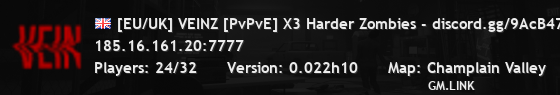 [EU/UK] VEINZ [PvPvE] X3 Harder Zombies - discord.gg/9AcB47Efmx
