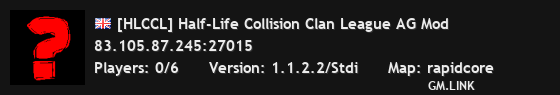 [HLCCL] Half-Life Collision Clan League AG Mod
