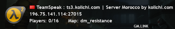 TeamSpeak : ts3.kollchi.com | Server Morocco by kollchi.com