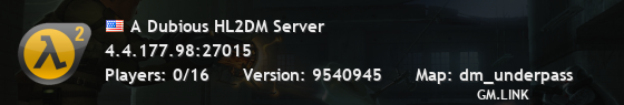 A Dubious HL2DM Server