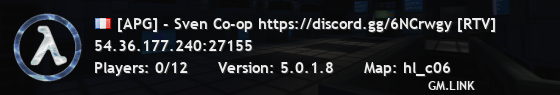 [APG] - Sven Co-op https://discord.gg/6NCrwgy [RTV]