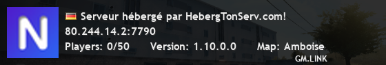 Serveur hébergé par HebergTonServ.com!