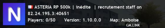 ASTERIA RP 500k | inédite  | recrutement staff on