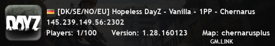 [DK/SE/NO/EU] Hopeless DayZ - Vanilla - 1PP - Chernarus