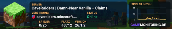 CaveRaiders | Damn-Near Vanilla + Claims