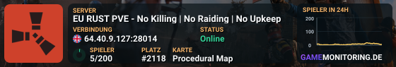 EU RUST PVE - No Killing | No Raiding | No Upkeep