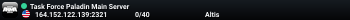 Task Force Paladin Main Server