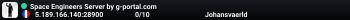 Space Engineers Server by g-portal.com