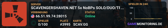 SCAVENGERSHAVEN.NET 5x NoBPs SOLO/DUO/TRIO [Loot+|MyMini|Shop|K