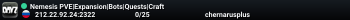 Nemesis PVE|Expansion|Bots|Quests|Craft