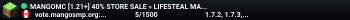 MANGOMC [1.21+] 40% STORE SALE » LIFESTEAL MAP #1