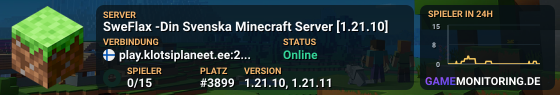 SweFlax -Din Svenska Minecraft Server [1.21.10]