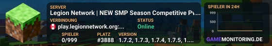 Legion Network | NEW SMP Season Competitive PvP ➟ New MCRust