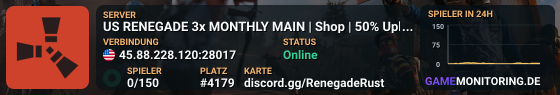 US RENEGADE 3x MONTHLY MAIN | Shop | 50% Upkeep | No BP Wipe |