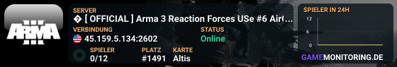 � [ OFFICIAL ] Arma 3 Reaction Forces USe #6 AirControl Regular