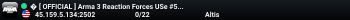 � [ OFFICIAL ] Arma 3 Reaction Forces USe #5 Zeus Regular