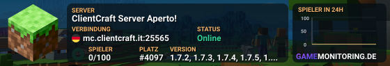 ClientCraft Server Aperto!