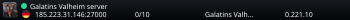 Galatins Valheim server