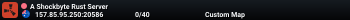 A Shockbyte Rust Server