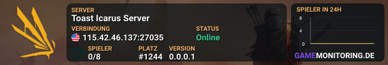Toast Icarus Server