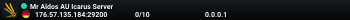 Mr Aldos AU Icarus Server