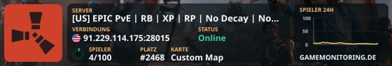 [US] EPIC PvE | RB | XP | RP | No Decay | No Raid | No Kill