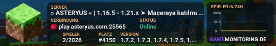 » ASTERYUS « | 1.16.5 - 1.21.x ➤ Maceraya katılmak için doğru yerdesin!