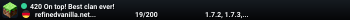 Buy an MOTD for this spot!!! refinedvanilla.tebex.io