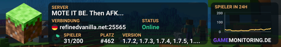 Buy an MOTD for this spot!!! refinedvanilla.tebex.io