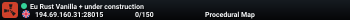 Eu Rust Vanilla + under construction