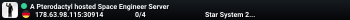A Pterodactyl hosted Space Engineer Server