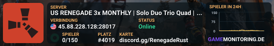 US RENEGADE 3x MONTHLY | Solo Duo Trio Quad | Shop | 50% Upkeep