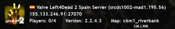 Valve Left4Dead 2 Spain Server (srcds1002-mad1.195.56)