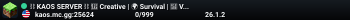 JOIN KAOS TODAY 🎤 Voice | 🎭 Disguises | 🔧 Mods