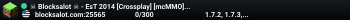 ☠ Blocksalot ☠ - EsT 2014 [Crossplay] [mcMMO] [Magic] [Slimefun]