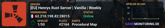 [EU] Henrys Rust Server | Vanilla | Weekly