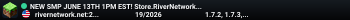 NEW SMP MARCH 14TH 1PM EST! Store.RiverNetwork.Net