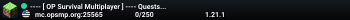 ---- [ OP Survival Multiplayer ] ---- Quests | Jobs | mcMMO | Kits | Ranks | 250+ Enchants