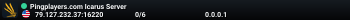 Pingplayers.com Icarus Server