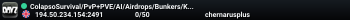 ColapsoSurvival/PvP+PVE/AI/Airdrops/Bunkers/Kingofthehill