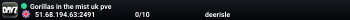 Gorillas in the mist uk pve