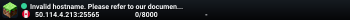 Invalid hostname. Please refer to our documentation at docs.tcpshield.com