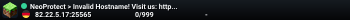 NeoProtect > Invalid Hostname! Visit us: https://neoprotect.net